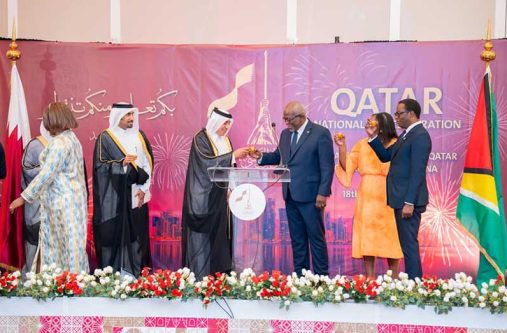 Prime Minister, Brigadier (Ret’d) Mark Phillips, reaffirmed Guyana’s commitment to strengthening bilateral relations with the State of Qatar during a reception hosted at the Guyana Marriott Hotel in honour of Qatar’s National Day