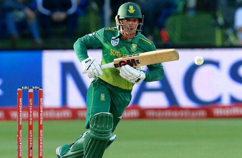 Quinton de Kock made his fourth-straight fifty-plus score of the series. (Getty Images)