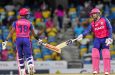 Quinton de Kock (right) and Alick Athanaze put Royals on course for victory before the rain came (Photo by Randy Brooks/CPL T20 via Getty Images)