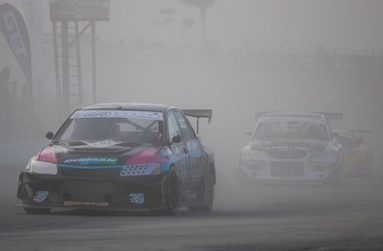 CMRC Drivers Championship leader Kristian Jeffrey leads his father Kevin and Andrew King.