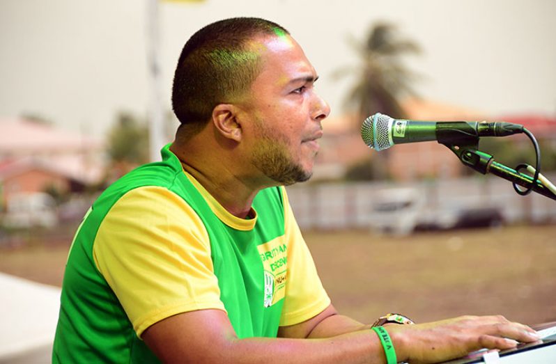 PNCR Mahaica-Berbice Regional Chairman,Vinceroy Jordan (Adrian Narine 
photo)