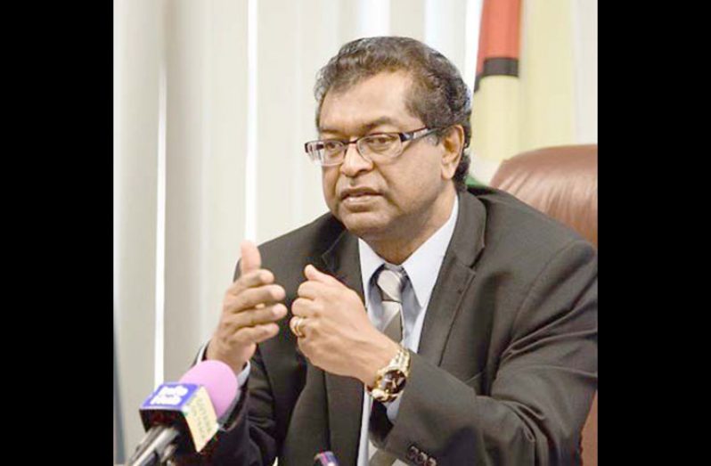 APNU+AFC Prime Ministerial Candidate and Minister of Public Security Khemraj Ramjattan (DPI photo)