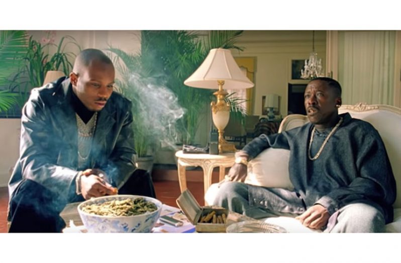 : Louie Rankin (left) and Rapper/Actor DMX in a scene from the popular movie ‘Belly’