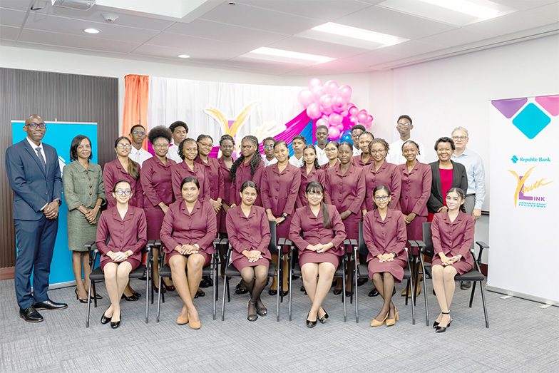 Republic Bank officials with 2025/2026 Republic Bank Youth Link graduates