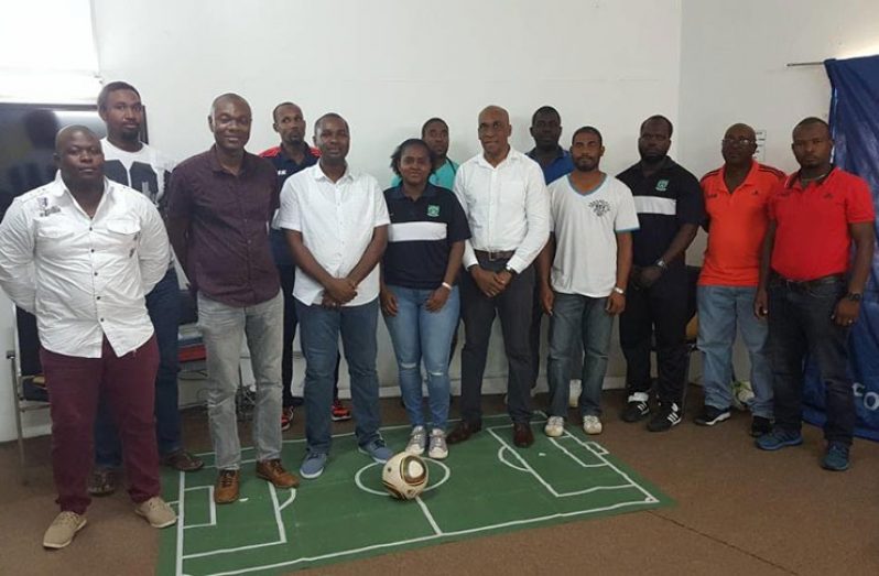 President Wayne Forde and other participants of the Referees Development Officers training session