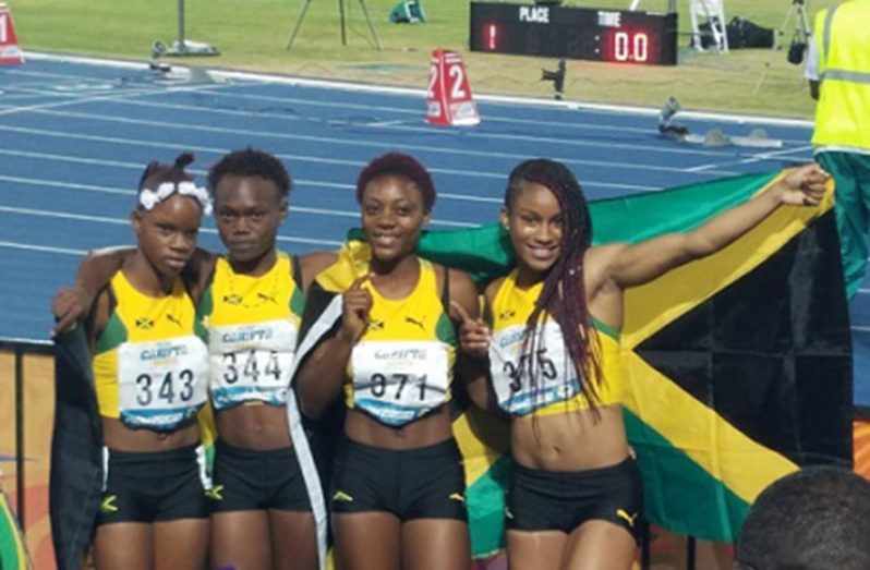 Jamaica’s successful Girls’ Under-17 sprint relay team