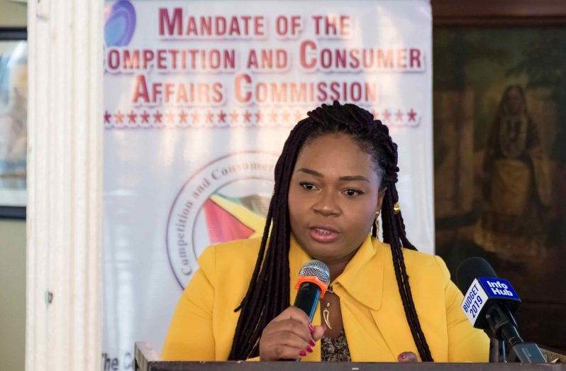 Competition and Consumer Affairs Commission (CCAC) Consumer Affairs Officer Feyona Austin-Paul (Delano Williams photo)