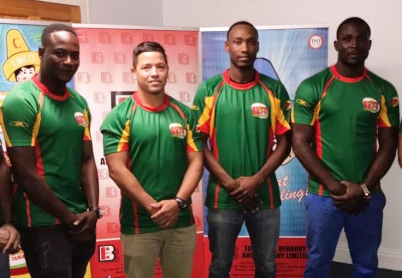 Some members of the National 7’s Rugby Team – (L-R) Blaise Bailey, Ryan Gonsalves (captain), Patrick King and Avery Corbin.