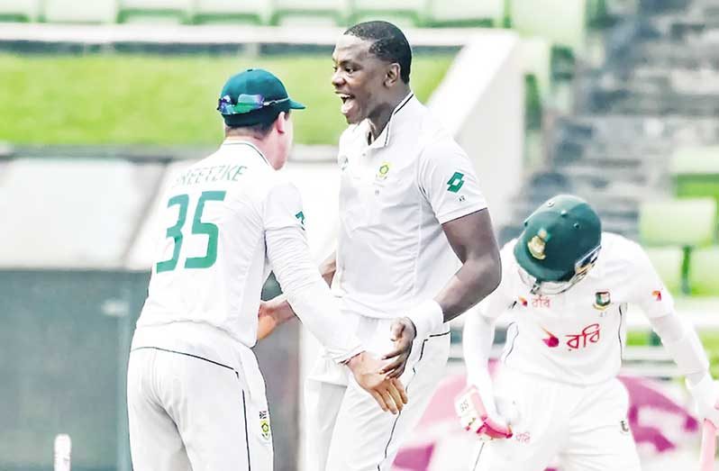 Mushfiqur Rahim's wicket was No. 300 for Kagiso Rabada in Test cricket  • ( AFP/Getty Images)