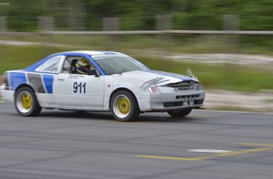 The 911 car of Ramchand’s Team Wreckers in action yesterday - (Sean Charles photos)