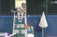 Emma Raducanu alerted umpire Miriam Bley to the man in the crowd (Sky Sports)