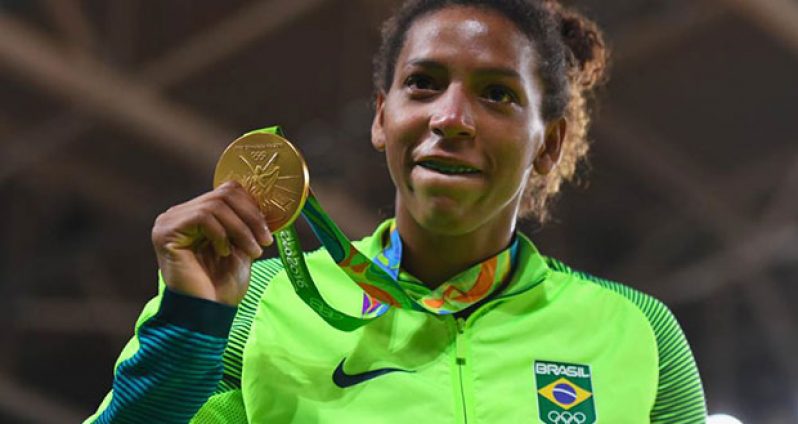 Rafaela Silva wins Brazil's first gold medal of the Rio 2016 Olympic Games...