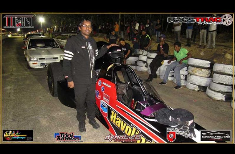 Andy Bissessar’s rail car is expected to be in competition at the King of the Strip 2 (TriniTuner.com photo)