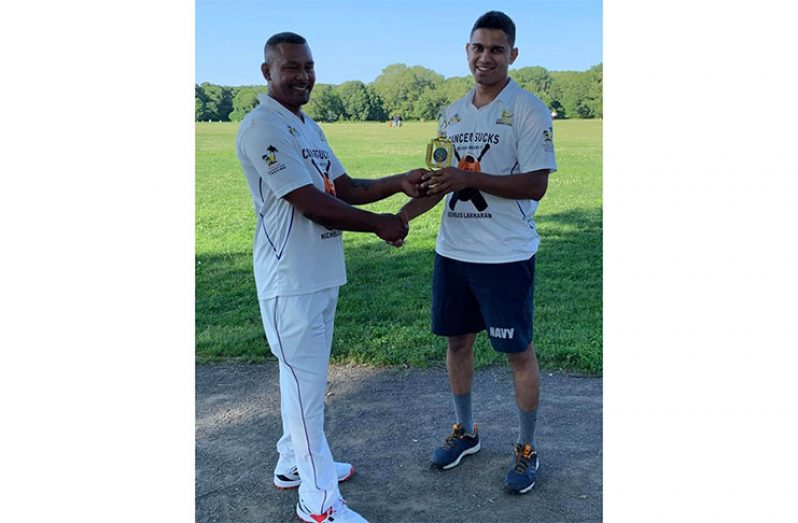 Rajin Rahaman (right) copped the latest man-of-the-match award.