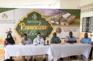 Shaikh Moeen ul-Hack and Brother Imran Ali among a panel of collaborators addressing the media as they unveil plans for the National Ramadan Village 2026 (Delano Williams photo)