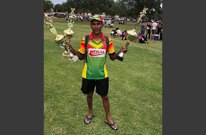Regal Legends’ Ramesh Deonarine poses with his winning in the 2022 tournament.