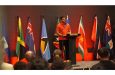 Minister Charles Ramson jr speaking at the launch