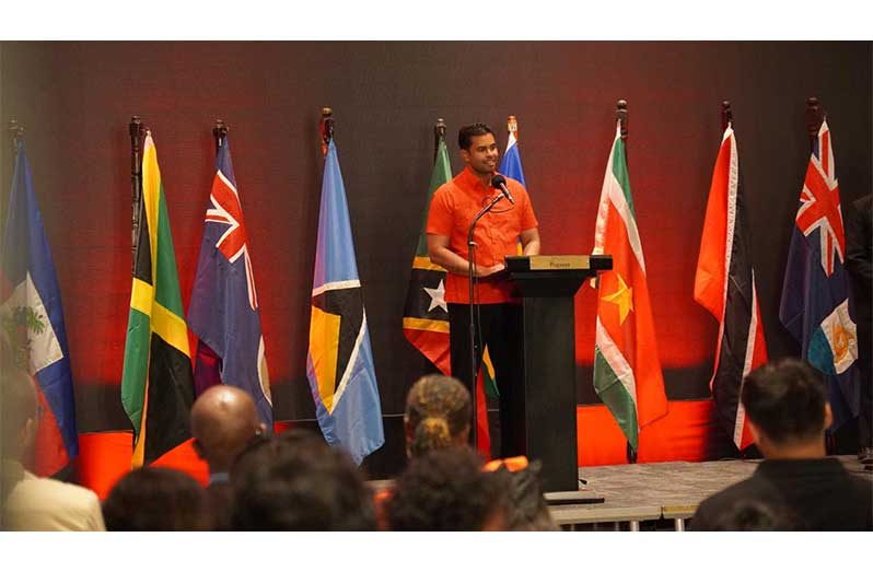 Minister Charles Ramson jr speaking at the launch