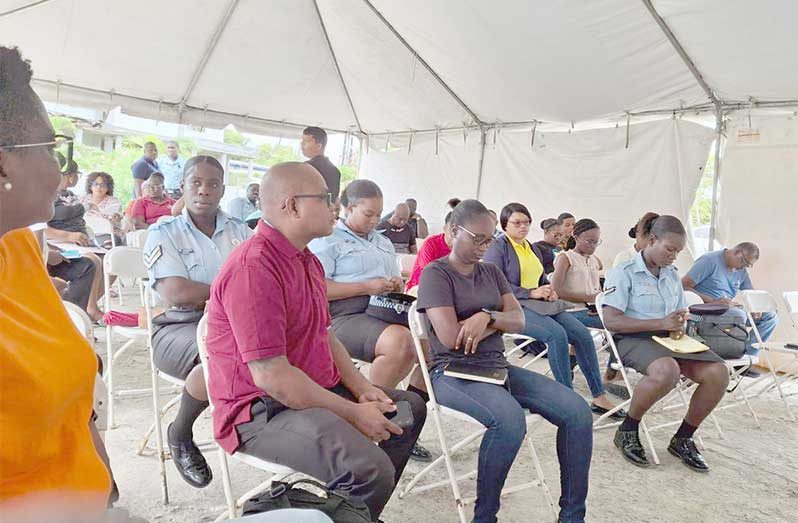 Some of the ranks at the specialised training session for police officers of Regional Division 4'C' on Saturday