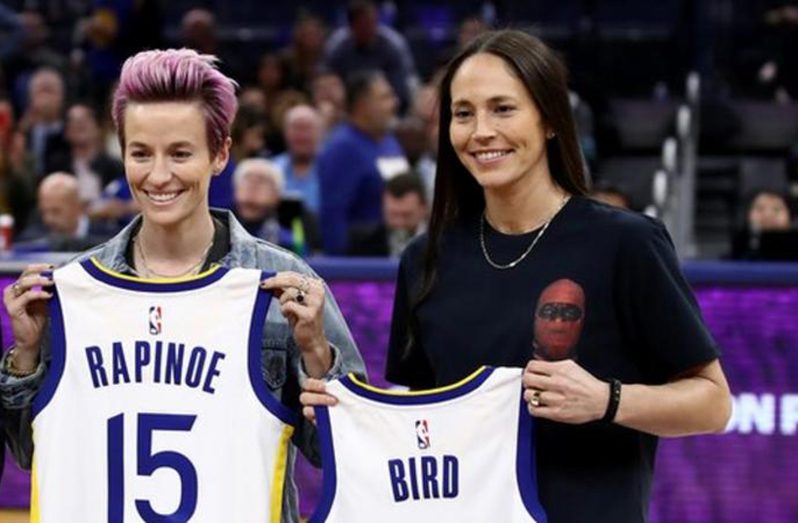 Megan Rapinoe Serenades Fiancée Sue Bird at Number Retirement Ceremony