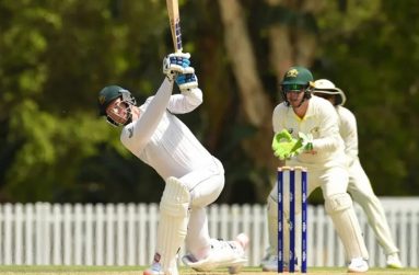 Rassie van der Dussen hit a top score of 95 for South Africa.