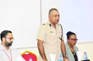 Deputy Commissioner of Police (Administration) (ag), Ravindradat Budhram, during remarks to key representatives from both the GPF and international partners at the Officers' Training Centre (OTC), Camp Road, Georgetown