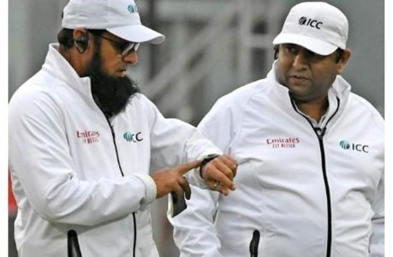 Aleem Dar and Ashan Raza (right) are the on-field umpires for the third Test in Lahore. The match carries   an extra significance for Umpire Raza.