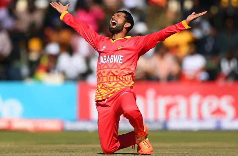 Sikandar Raza scored 48 runs and took two wickets on the day•ICC/Getty Images