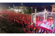 Sea of Red: Mammoth crowd floods Tarla Dam as PPP/C’s Meten-Meer-Zorg public meeting ignites momentum ahead of 2025 poll
