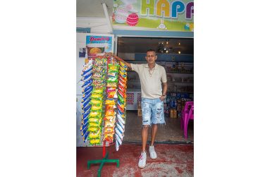Shahid Mohammed, one of Bartica’s proud business owners (Japheth Savory photo)
