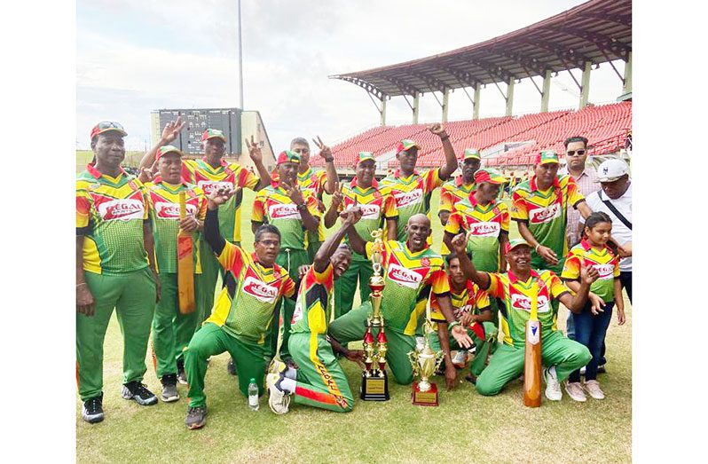 The victorious Regal Legends players following their triumph last year.