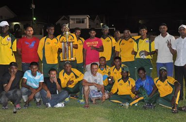 The victorious Regal XI lineup took time out to display their winnings, after defeating Wolf Warriors in the final.