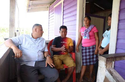 Minister of Housing and Parliamentary Representative for Region One, Collin Croal, visited survivors of the MV Barima tragedy and families who lost loved ones, as the Government continues efforts to provide support following the maritime disaster