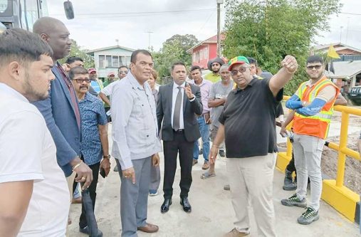 The visits form part of the government’s ongoing effort to monitor the progress of infrastructure development in Region Three