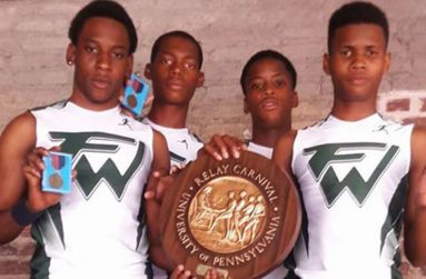 The winning boys 4x400m