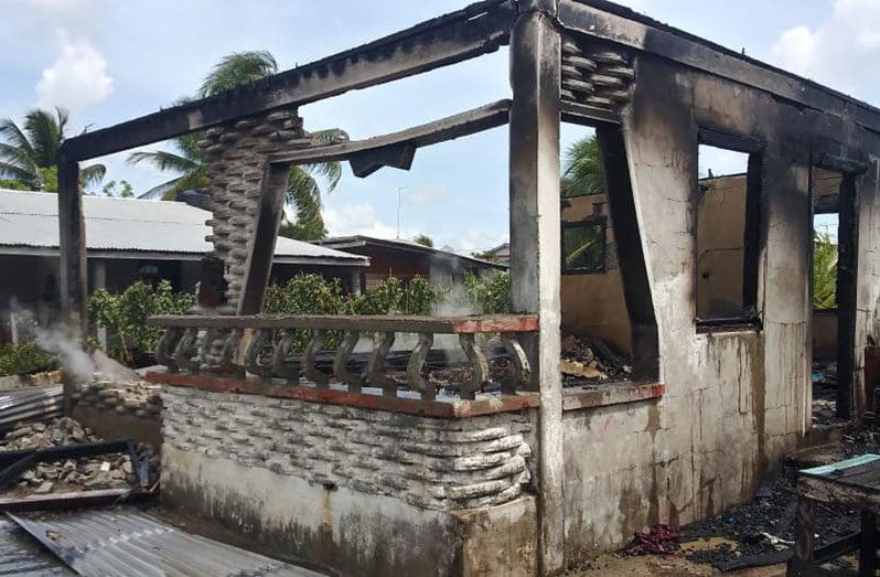 The remains of the house at Blairmont Number 4 Settlement, West Bank Berbice