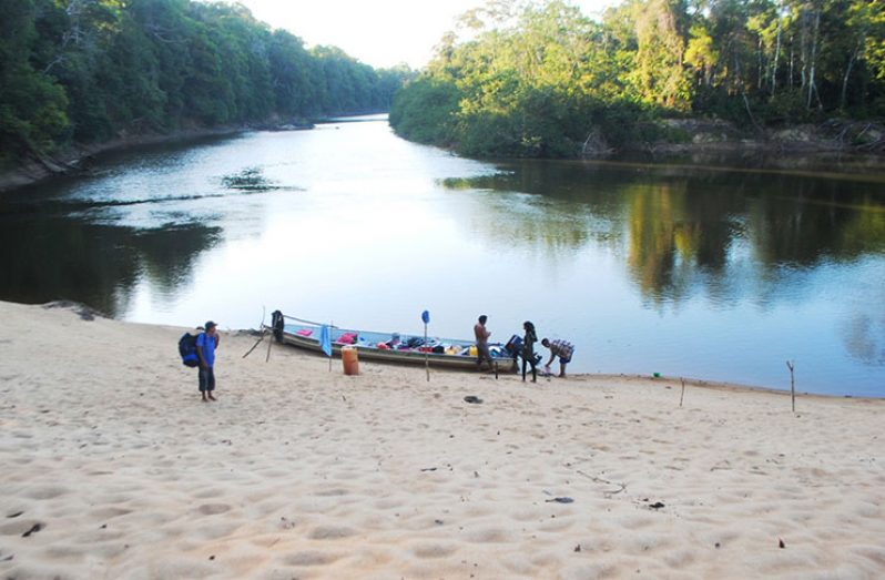 Visitors prepare to camp out during a recent expedition