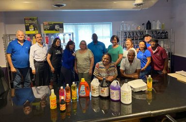 Staff of Rex Chemicals at their factory in Florida