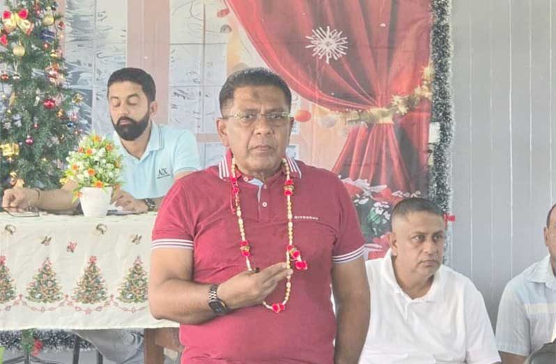 Minister of Agriculture Zulfikar Mustapha, at the engagement meeting with farmers of Region Six.