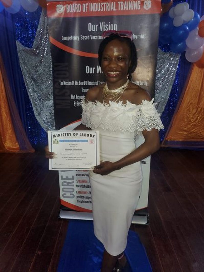 Mekeda Richardson at her graduation ceremony (BIT photo)