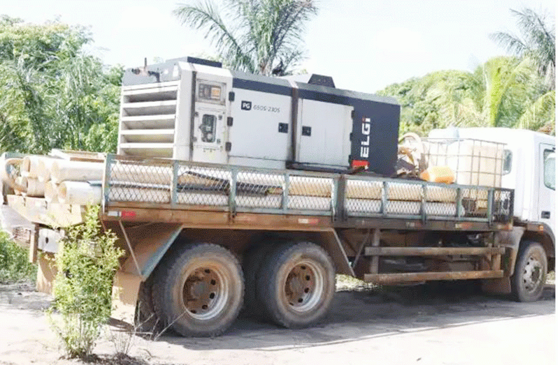 The rig that will be used to drill the new well