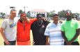 Flashback: In 2016 at Bourda: Anthony Rigby (Centre) is flanked by Sean Devers and Paul Persaud (left) and Peter Persaud and Gavin Nedd who all represented Guyana at Cricket.