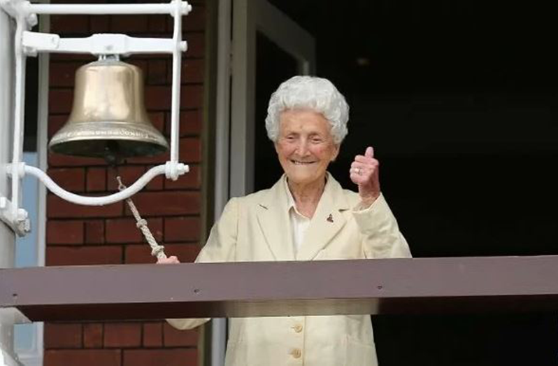 Eileen Ash rang the bell at the 2017 Women's World Cup final at Lord's