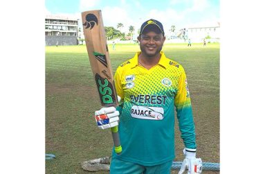 Rishi Hiralall turned back the clock with a well-played half-century to help Everest to victory yesterday at Bourda (Sean Devers photo)