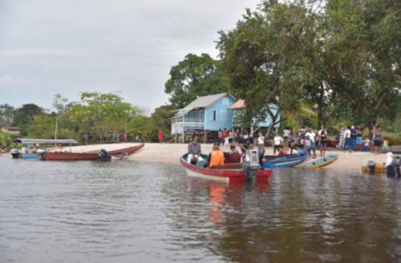 The riverine community of Batooba, on the Demerara River (DPI photo)