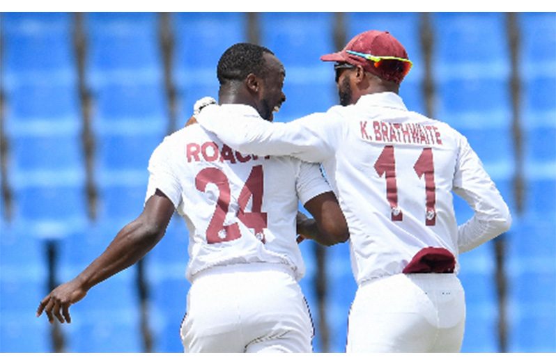 The door has not been closed on the return of veterans Kemar Roach (left) and Kraigg Brathwaite to the West Indies team