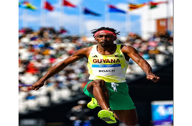 Guyana’s triple jumper Stafon Roach