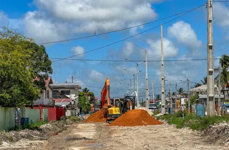 Enhancement works progressing along the Albouystown, Independence Boulevard