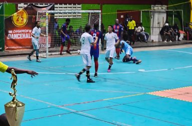 Another goal scored by Road Warriors in their 10-0 demolition of Ballers United of Berbice.