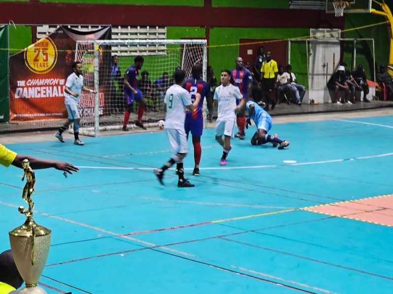 Another goal scored by Road Warriors in their 10-0 demolition of Ballers United of Berbice.